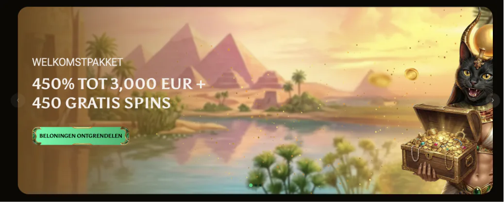 AmunBet welkomstpakket banner: 450% tot 3.000 EUR plus 450 gratis spins