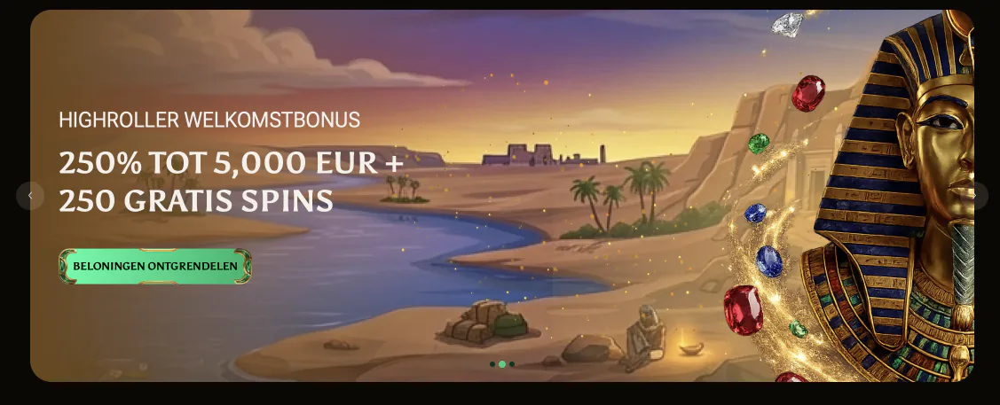 AmunBet highroller welkomstbonus: 250% tot 5.000 EUR plus 250 gratis spins